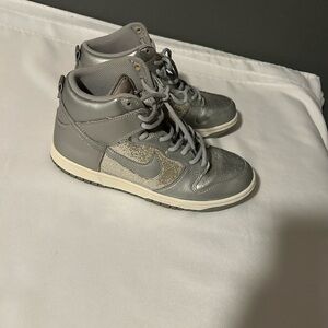 Nike Women’s Metallic Gray High-Top Sneakers